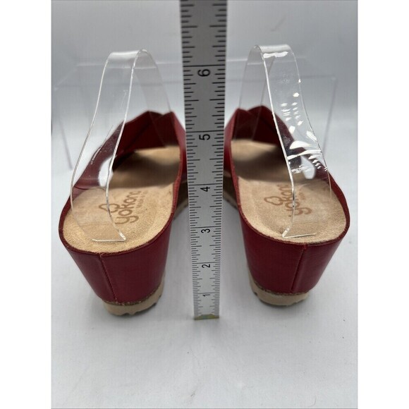 Yokono Red Strappy Leather wedge Sandals Women's size 8 EU 38.5M - Picture 8 of 10